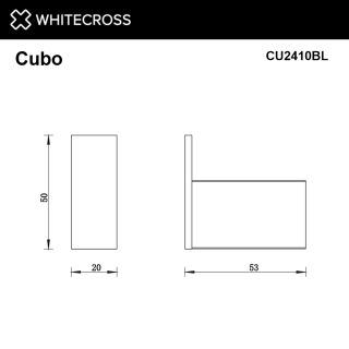 Крючок WHITECROSS Cubo CU2410NIB брашированный никель